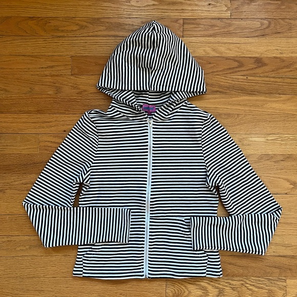 Edikted Striped Zip Up Hoodie - Picture 2 of 4
